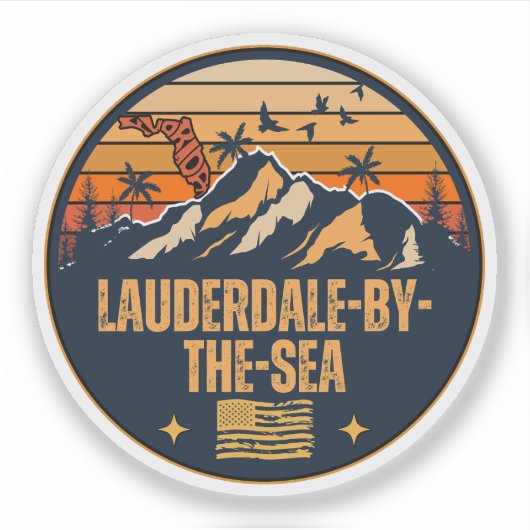 Lauderdale-by-the-Zee, Florida Sticker (Voorkant)