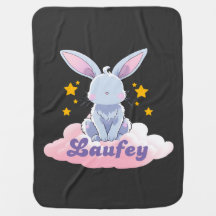 Laufey Bunny op een wolk met sterren - Schattige o