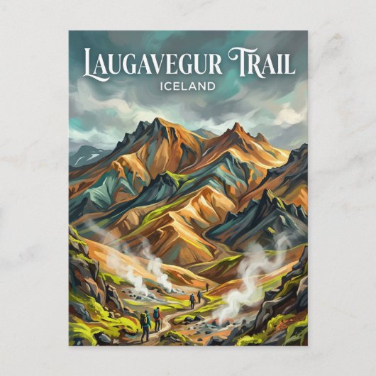 Laugavegur Trail Iceland Briefkaart (Voorkant)