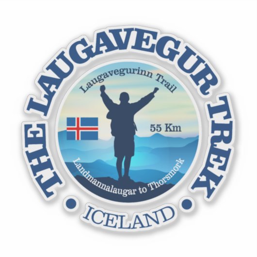 Laugavegur Trek Sticker (Voorkant)