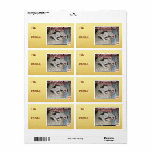 Laugh en de wereld lachen met je uit etiket (Full Sheet)