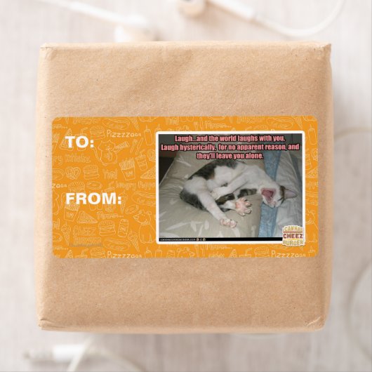 Laugh en de wereld lachen met je uit etiket (Insitu)