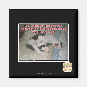 Laugh en de wereld lachen met je uit magneet