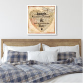 Laugh en Live Canvas Afdruk (Insitu (Slaapkamer))