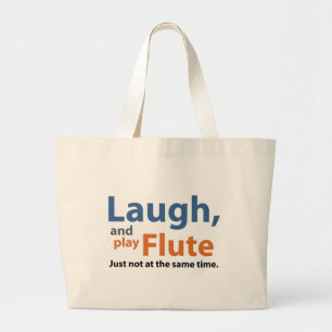 Laugh en Play Flute Grote Tote Bag