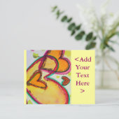 Laugh Hearts Connect Briefkaart (Staand voorkant)