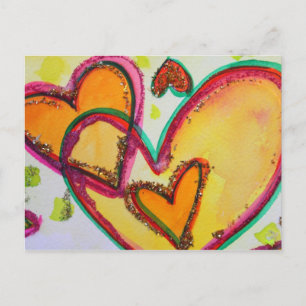 Laugh Hearts Connect Briefkaart