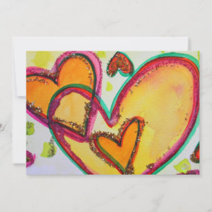 Laugh Hearts Connect Invitation personnalisée ou I