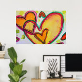 Laugh Hearts Connect Peinture Art Poster Imprimer (Bureau à domicile)