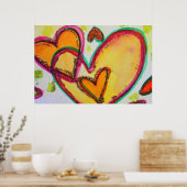 Laugh Hearts Connect Peinture Art Poster Imprimer (Cuisine)