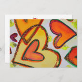 Laugh Hearts Crossing Custom Invitation ou Invitat (Devant / Derrière)