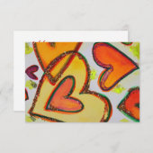 Laugh Hearts Crossing petites invitations ou Invit (Devant / Derrière)