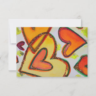 Laugh Hearts Crossing Small Invitations of Invites Kaart