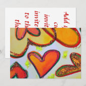 Laugh Hearts Garden Custom Invites Kaart (Voorkant / Achterkant)