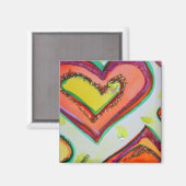 Laugh Hearts Magnet Magneet (Voorkant / Achterkant)