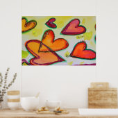Laugh Hearts Painting Art Poster Imprimer (Cuisine)