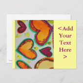 Laugh Hearts Pink Bliss Briefkaart (Voorkant / Achterkant)