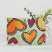 Laugh Hearts Pink Bliss Invitation personnalisée - (Debout devant)