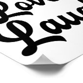 Laugh Love Live Retro Meditation Mindful Positivit Poster (Hoek)