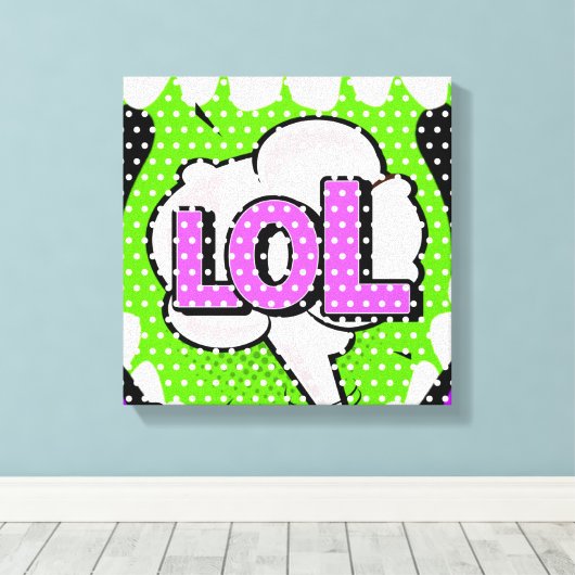 Laugh Out Loud Canvas Afdruk (Insitu (Houten vloer))