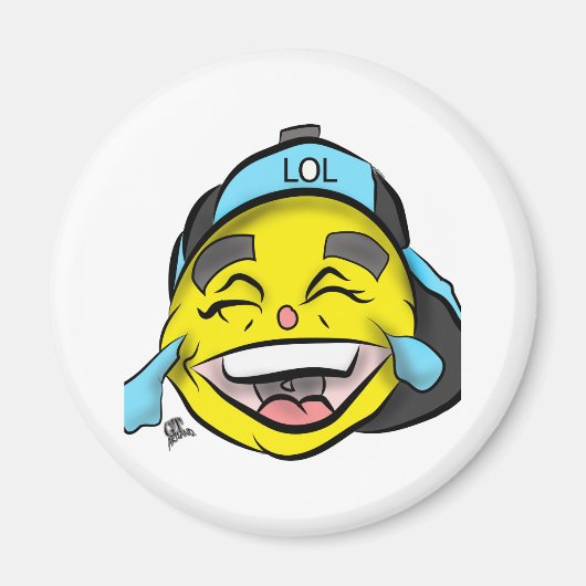 Laugh Out Loud Emoji Magneet (Voorkant)