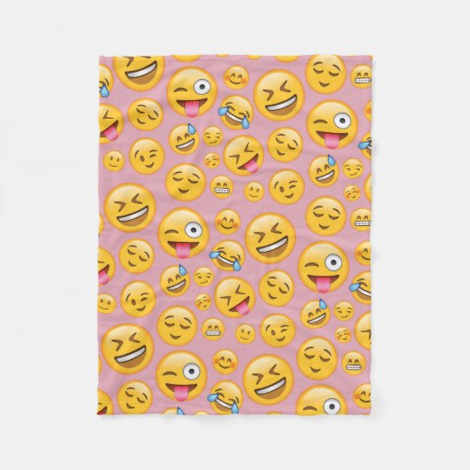 Laugh Out Loud (lol) Emoji Pattern Fleece Deken (Voorkant)