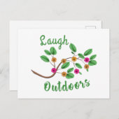 Laugh Outdoor Uitnodiging Briefkaart (Voorkant / Achterkant)