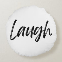 Laugh Print Round Sierkussen