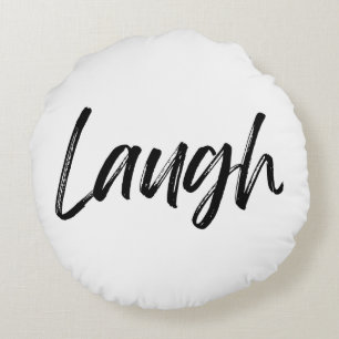 Laugh Print Round Sierkussen Rond Kussen