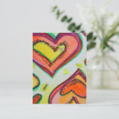 Laugh Two Hearts Briefkaart (Staand voorkant)