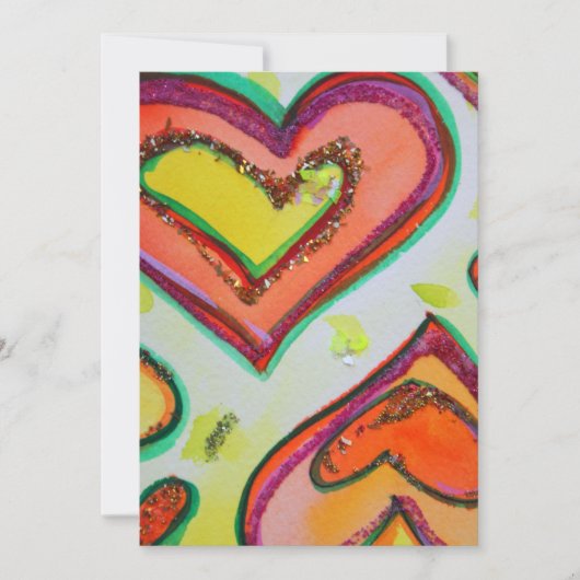 Laugh Two Hearts Douane Uitnodigingen of nodigt ui (Voorkant)