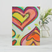 Laugh Two Hearts Douane Uitnodigingen of nodigt ui (Staand voorkant)