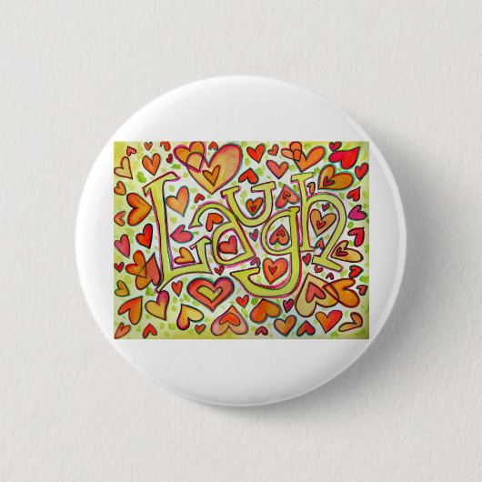 Laugh Word Art Button of Pins (Voorkant)