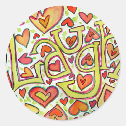 Laugh Word Art Stickers (Voorkant)