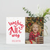 Laughing All Way Carte de Noël photo de vacances (Debout devant)