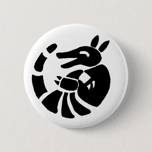 Laughing Armadillo Ronde Button 5,7 Cm (Voorkant)