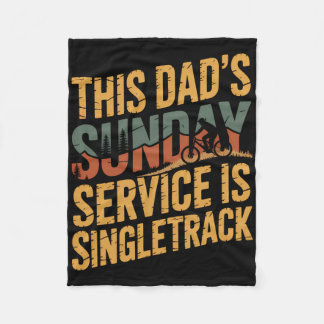 Laughing At Every Climb Mountain Biking Dad  Fleece Deken