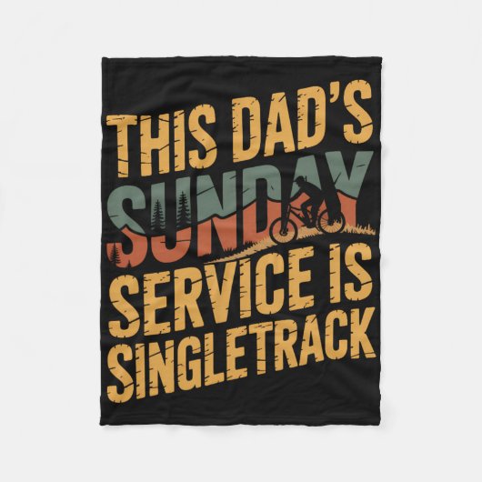 Laughing At Every Climb Mountain Biking Dad  Fleece Deken (Voorkant)