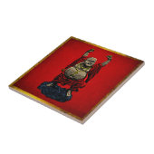 Laughing Buddha (4 kleuren) Tegeltje (Zijkant)