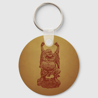Laughing Buddha (donkerrood) Sleutelhanger