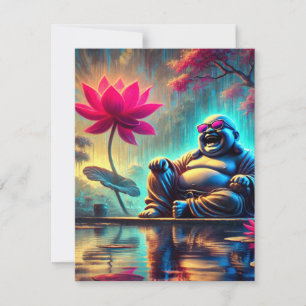 Laughing Buddha Invitation Kaart