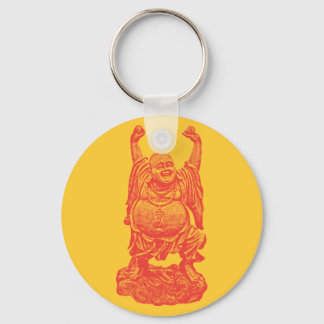 Laughing Buddha (rood) Sleutelhanger
