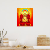 Laughing Buddha Spiritueel Art Poster (Keuken)