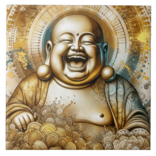Laughing Buddha Tegeltje