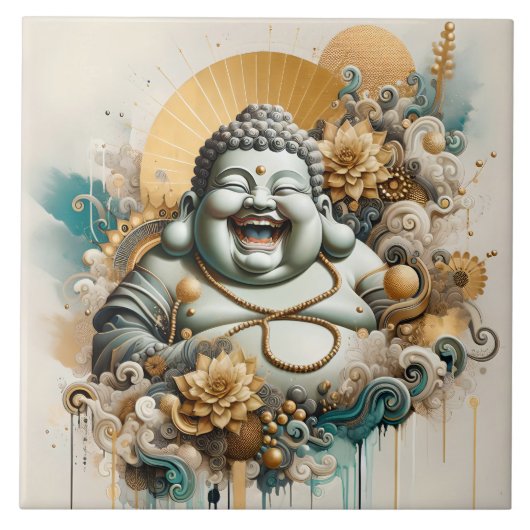 Laughing Buddha Tegeltje (Voorkant)