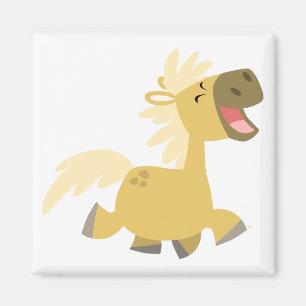 Laughing Cartoon Pony magnet Magneet