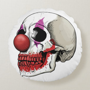 Laughing Clown Skull - Het lot tot de dood Rond Kussen