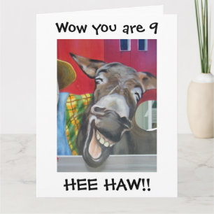 "LAUGHING DONKEY GREETING" VOOR DE 9e MAAND   Kaart