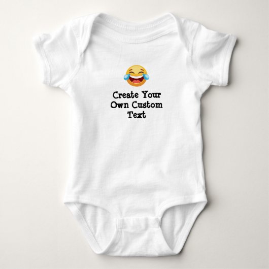 Laughing emoji Create your own Romper (Voorkant)