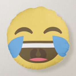 Laughing Emoji Pillow Rond Kussen